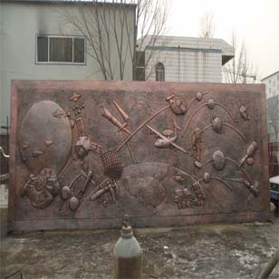 太原军区铜浮雕